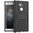 Dual Layer Rugged Tough Case & Stand for Sony Xperia XA2 Ultra - Black